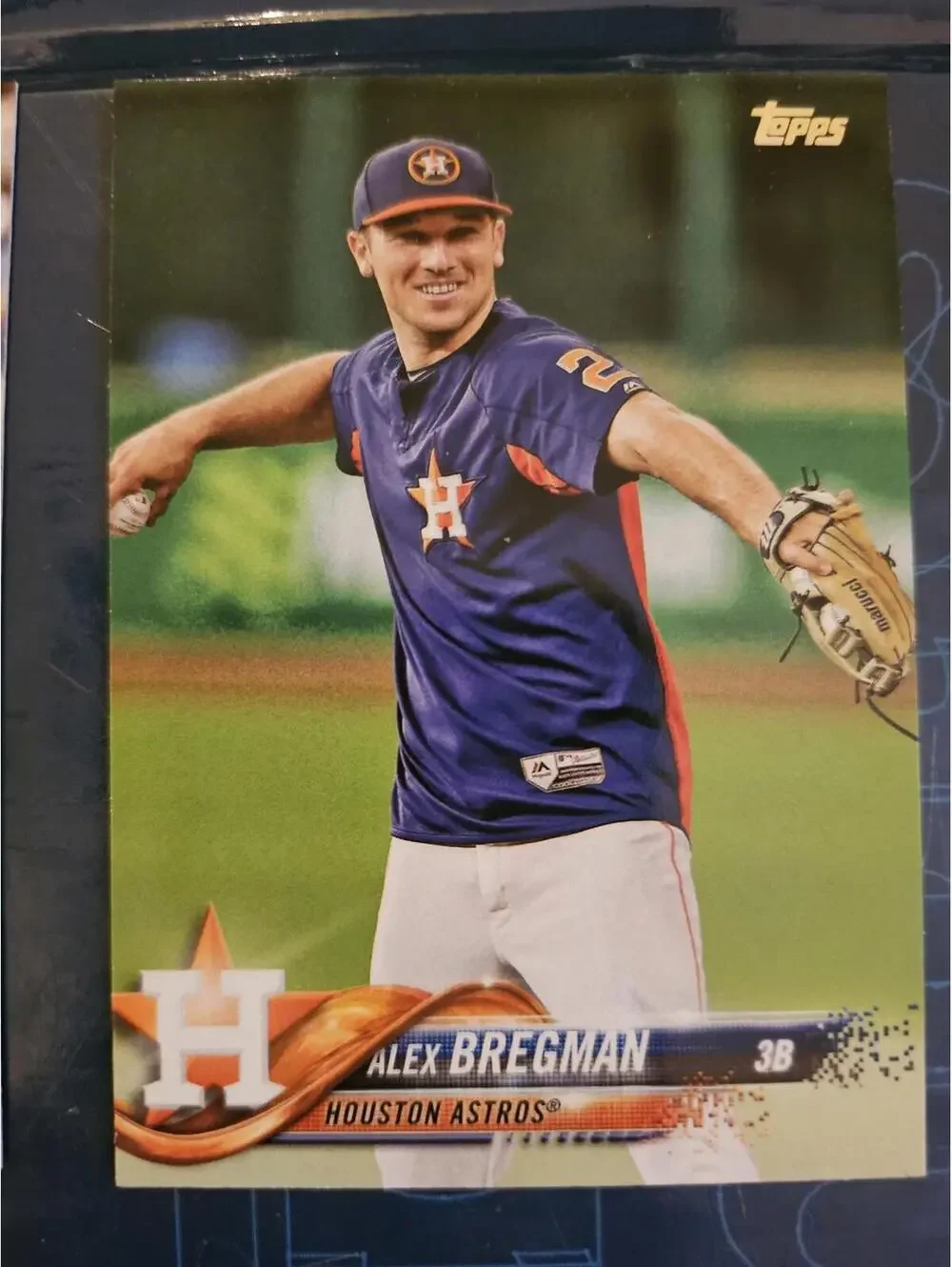 Alex Bregman - RARE blue jersey- 2018 Topps  #182 - RAW Mint